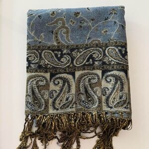 New | Denim Blue Pashmina Shawl